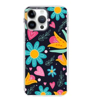 PrintiFy Apple  iPhone 14 Pro ile Uyumlu 1mm Slim Fit Retro Renkler 1 Baskılı Şeffaf  Kılıf