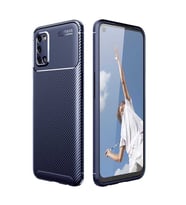 Oppo Reno A52 Kılıf Esnek Soft Karbon Tasarım Legion Serisi (Lacivert)
