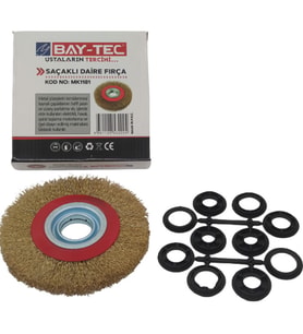 Daire Saçaklı Tel Fırça 150 Mm Taş Motorlarına Profesyonel