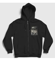 Presmono Unisex Siyah Grey Skies Woods Of Ypres Fermuarlı Kapüşonlu Sweatshirt 553733tt