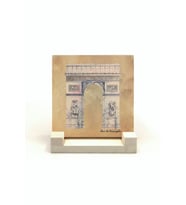 Zafer Takı (Arc de Triomphe) Baskılı Taş Masaüstlük 10X10