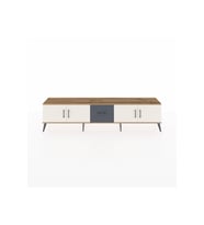 Arges TV Ünitesi 2 Raflı Tek Çekmeceli 4 Kapaklı 220x30x51 Çam-Aytaşı/Antrasit