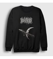 Presmono Unisex Siyah Extinction Blood Incantation Sweatshirt 502707tt