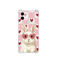 PrintiFy Redmi A2 Plus ile Uyumlu Pembe Pötikare Serisi Pembe Zıpzıp Tasarımlı Uv Baskılı Köşe Korumalı Antişok Kılıf