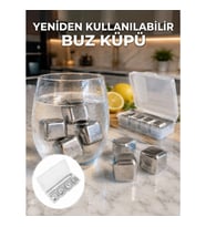 Mey İthalat® Hızlı Soğutma Özellikli Paslanmaz Metal Buz Küpü Takımı Yeni Nesil