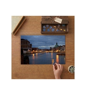 Venedik Gece Manzarası Tasarımı 240 parça Ahşap Puzzle Ahşap Kutuda MP01377