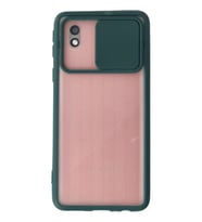 Durukar® Samsung Galaxy A01 Core Kılıf Palm Buzlu Kamera Sürgülü Silikon - Yeşil