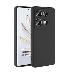 Microsonic Infinix Note 30 VIP Kılıf Groovy Soft Siyah (Siyah)