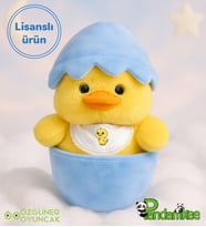 Bubblebear Sürpriz Yumurtalı Civciv Peluş Oyuncak – Çıkartılabilir Çantalı Civcivino (Mavi)
