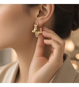 STİL İNCİSİ/XUPING JEWELRY YILDIZ BOMBELİ MODEL KÜPE
