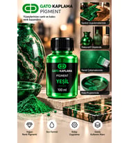 GATO Kaplama Solvent Bazlı Transparan Sıvı Pigment Boya 100 ml Yeşil Renk Renklendirici