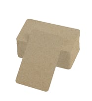 Boş Kelime Kartları 5x8 cm - 50 Adet Oval Kenarlı Tabu & Not Kartları - Kraft