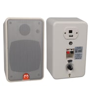 Magicvoice MV-21 10 CM 40 Watt Komütatörlü Hat Trafolu Beyaz Sütun Hoparlör 2'Li Okul Cami Konferans Salonu Hoparlörü