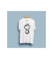 Oversize Altered Carbon Dragon Baskılı Unisex T-shirt (Beyaz)