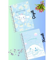 Cinnamaroll defter seti 2 adet A4 boyutu 21*30 çizgili + kareli 60 syf