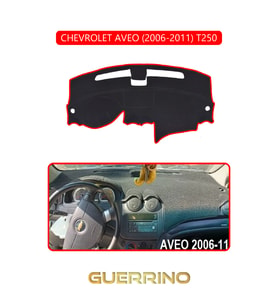 CHEVROLET AVEO 2006-2011 T250TORPİDO KORUMA HALISI KIRMIZI KENAR
