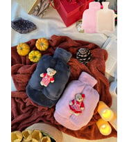 Trend Color Sıcak Su Torbası Peluş Ayak Isıtıcı Pembe Füme Sevgililer ve Güzel Dostluklar İçin 2 Litre Sıcak Su Torbası İçinde