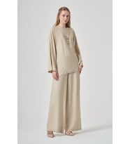 FTZ Women Kadın Rahat Kesim İkili Takım Beige 31445