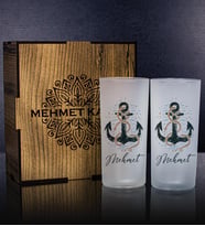 eJOYA Kişiye Özel Kutusunda 2'li Rakı Bardağı Hediye Seti 111306