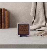 İnnâ lillâhi ve innâ ileyhi râciûn Yazılı Modern Dekoratif Obje, Ev ve Ofis İçin 10x10 cm