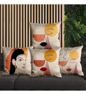 eJOYA Modern Tasarımlı 4'lü Yastık İçi Ve Kırlent Kılıfı 45cm 113656