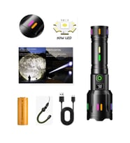 PS-9885 Profesyonel Zoomlu 50W Şarjlı Powerbank Avcı Polis El Feneri