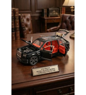 Rolls Royce Cullinan Metal Model Araba 1:32 - Sesli Işıklı Kapıları Açılan Oyuncak Jip 18 cm