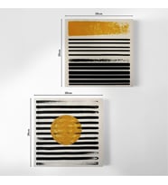 Modern Minimalist 20x20 cm 2’li Illustrasyon Kanvas Tablo – Dekoratif ve Zarif Hediye (Çok Renkli)