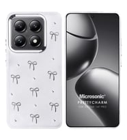 Microsonic Xiaomi Mi 14T Kılıf PrettyCharm Bow (Gümüş)