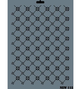Rich New Seri N-115 Stencil 35x25 cm