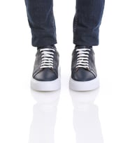 Hatemoğlu Lacivert Casual Bağcıklı Deri Sneakers