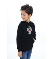 Toontoy Erkek Çocuk Baskılı Sweatshirt (Siyah)