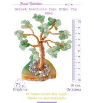 Sertifikalı Gerçek Aventurin Doğal Taşı Ağaç - Akik Plakalı (Çok Renkli)