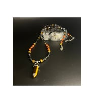 Sertifikalı Kaplan Gözü Obsidyen Jasper Labrodorit Lal Doğal Taş Çivi Model Kolye 55 cm