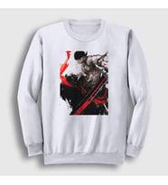 Presmono Unisex Beyaz Zoro Anime One Piece Sweatshirt 136241tt