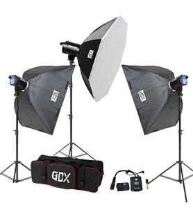Gdx BM400 II W/S 3'lü Stüdyo Paraflaş Softbox Kit (400 Watt)