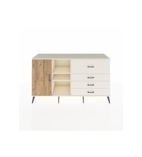 Kronos Konsol 4 Raflı 4 Çekmeceli Tek Kapaklı  176x59x99 Aytaşı-Çam/Aytaşı