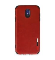 Samsung Galaxy J7 Pro / J730 Kılıf Loop Deri Silikon - Kırmızı