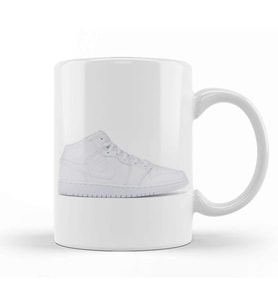 Jordan 1 Mid Gs White Kupa Bardak Porselen