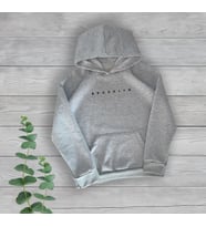 Brooklyn Göğüs Baskılı Unisex Oversize Gri Sweatshirt