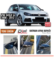 Volkswagen Golf 6 Yarasa Ayna Kapağı Piano Black Parlak Siyah