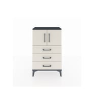 Arges Komodin Tek Raflı 3 Çekmeceli 2 Kapaklı 60x30x96 Antrasit-Aytaşı