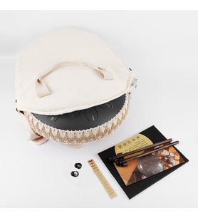 Jwin JTN-1415 14 Inç 15 Ses Ton Çelik Handpan Tongue Drum Davulu - Siyah