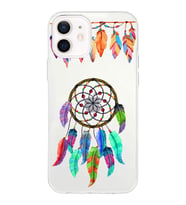 PrintiFy Apple  iPhone 12 ile Uyumlu 1mm Slim Fit Nazar Boncuğu 6 Baskılı Şeffaf  Kılıf