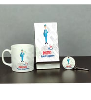 Postacı Üçlü Set (Kupa + Telefon Standı + Anahtarlık)