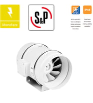 Soler & Palau TD 500/150 Plastik Yuvarlak Kanal Tipi Fan Ø 150mm 580 m³/h Sessiz Tasarruflu AGMair agm sp Havalandırma Fanı