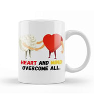 Mind Heart And Mind Overcome All Kupa Bardak Porselen