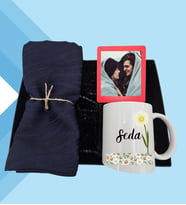 Trend Kaliteli Şal & Kişiye Özel Papatya Tasarım Kupa Bardak & Kişiye Özel Fotoğraf Çerçevesi Hediye Seti & Kadına Hediye&Anneye Hediye&Sevgiliye Hediye&Anneler Günü&Yılbaşı Hediyesi&Sevgililer Günü&Öğretmenler Günü