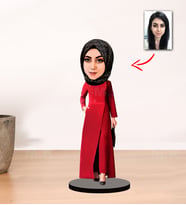 Kisiye Özel Karikatür TESETTÜRLÜ KADIN BİBLO