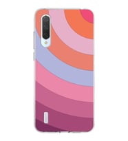 Xiaomi Mi 9 Lite Uyumlu Kapak  Renk Cümbüşü Tasarımlı Şeffaf Silikon Kılıf